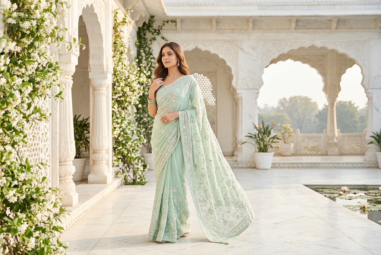 Chikankari Courtyard Banner