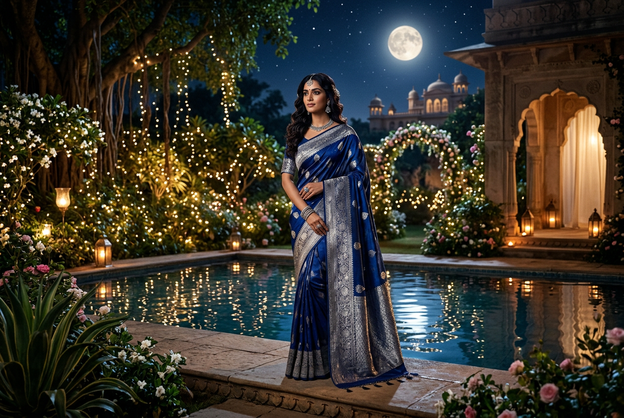 Navy Moonlit Banner