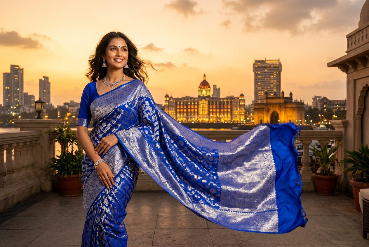 Royal Blue Saree Banner